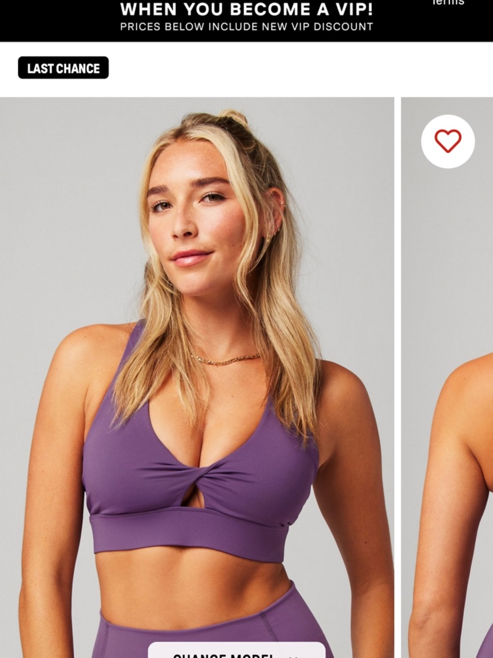 Fabletics Oasis Matching Set Purple Mystique | Small | Sports Bra + Leggings - Picture 3 of 3